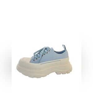 Alexander McQueen Light Blue Platform Sneakers